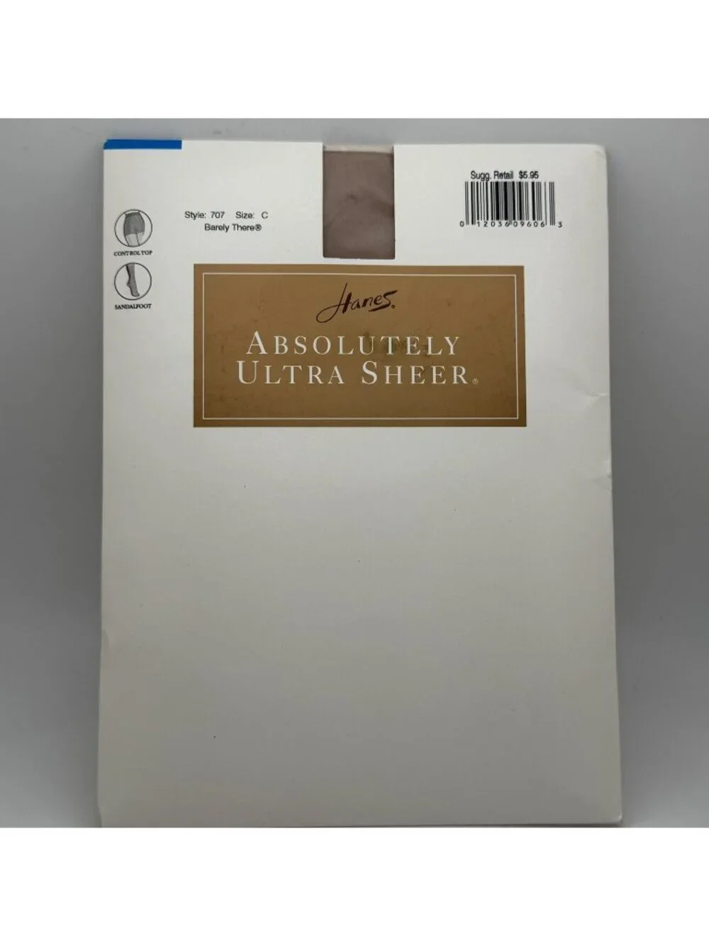 Hanes Absolutely Ultra Sheer Pantyhose Style 707 Size C Barely There Control Top